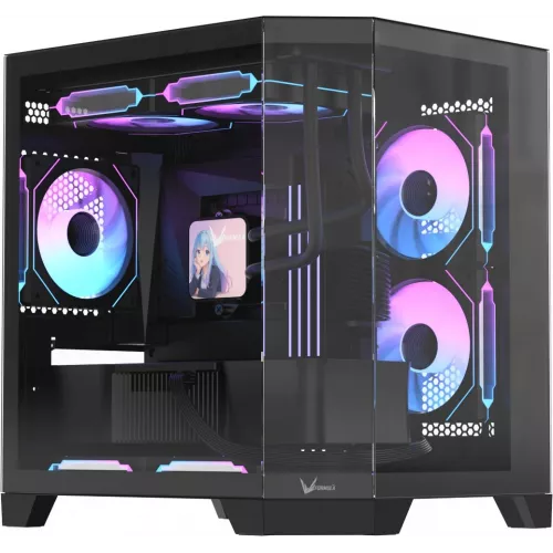 Корпус Formula Crystal Z6M Floe черный без БП mATX 4x120mm 1xUSB2.0 1xUSB3.0 audio bott PSU