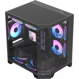Корпус Formula Crystal Z6M Floe черный без БП mATX 4x120mm 1xUSB2.0 1xUSB3.0 audio bott PSU
