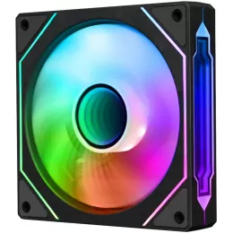 Вентилятор для корпуса Bloody CF-12 LCD ARGB 120х120x25 черный 4-pin 32дБ (упак.:1шт) (CF-12-ARGB120-BK) Ret