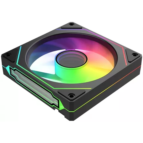 Вентилятор для корпуса Bloody CF-12 LCD ARGB 120х120x25 черный 4-pin 32дБ (упак.:1шт) (CF-12-ARGB120-BK) Ret