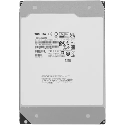 Жесткий диск Toshiba SAS 3.0 12TB MG09SCA12TE Server Enterprise Capacity 512E (7200rpm) 512Mb 3.5" Bulk