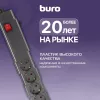 Сетевой фильтр Buro 600SPro-16-3-G 3м (6 розеток) графитовый (коробка)