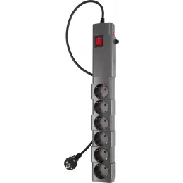 Сетевой фильтр Buro 600SPro-16-3-G 3м (6 розеток) графитовый (коробка)