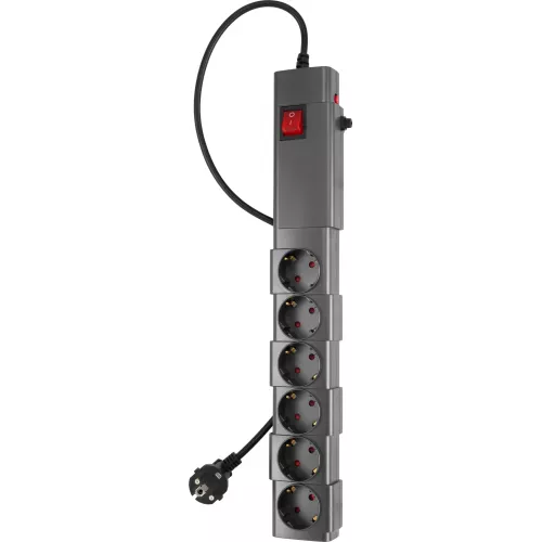 Сетевой фильтр Buro 600SPro-16-3-G 3м (6 розеток) графитовый (коробка)