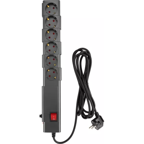 Сетевой фильтр Buro 600SPro-16-3-G 3м (6 розеток) графитовый (коробка)