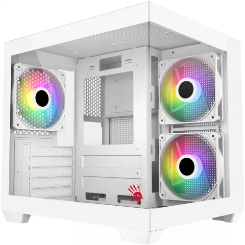 Корпус Bloody CC-121 белый без БП mATX 7x120mm 1xUSB2.0 1xUSB3.0 audio