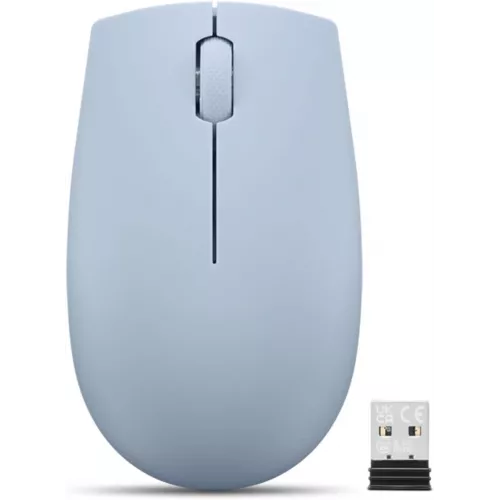 Мышь Lenovo 300 Wireless Compact светло-голубой оптическая 1000dpi беспров. USB 2but (GY51L15679)