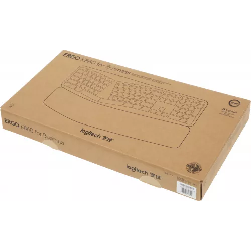 Клавиатура Logitech K860 черный USB беспроводная BT/Radio Multimedia Ergo (подставка для запястий) (920-010359)