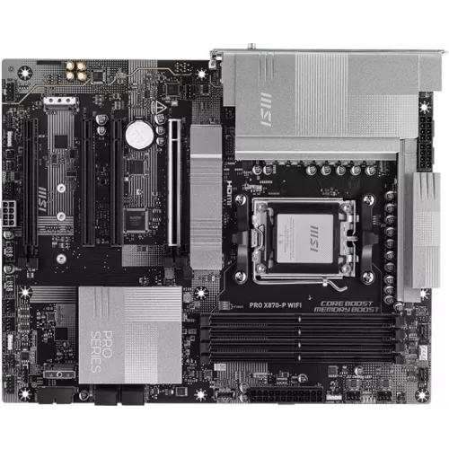 Материнская плата MSI PRO X870-P WIFI Socket AM5 AMD X870 4xDDR5 ATX AC`97 8ch(7.1) 5Gigabit RAID+HDMI
