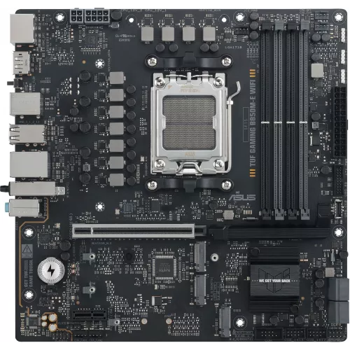 Материнская плата Asus TUF GAMING B850M-E WIFI Socket AM5 AMD B850 4xDDR5 mATX AC`97 8ch(7.1) 2.5Gg RAID+HDMI+DP