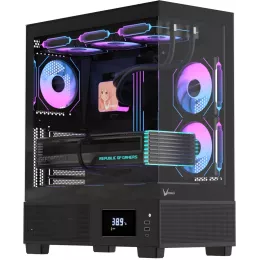 Корпус Formula Crystal E1 Floe черный без БП ATX 6x120mm 2xUSB3.0 audio bott PSU