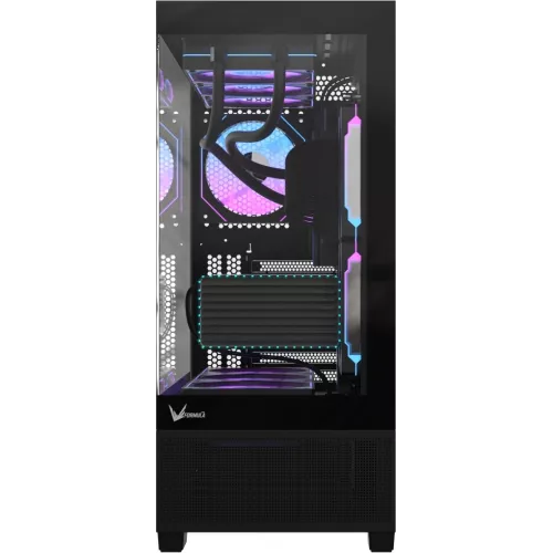 Корпус Formula Crystal E1 Floe черный без БП ATX 6x120mm 2xUSB3.0 audio bott PSU