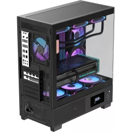 Корпус Formula Crystal E1 Floe черный без БП ATX 6x120mm 2xUSB3.0 audio bott PSU