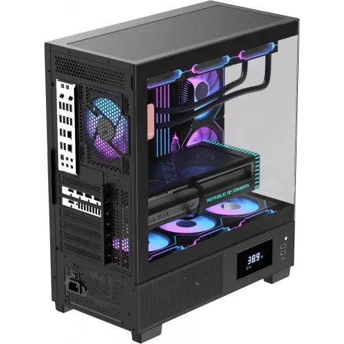 Корпус Formula Crystal E1 Floe черный без БП ATX 6x120mm 2xUSB3.0 audio bott PSU