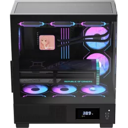 Корпус Formula Crystal E1 Floe черный без БП ATX 6x120mm 2xUSB3.0 audio bott PSU