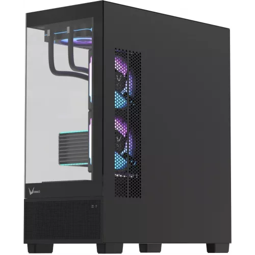 Корпус Formula Crystal E1 Floe черный без БП ATX 6x120mm 2xUSB3.0 audio bott PSU