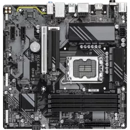 Материнская плата Gigabyte B760M DS3H WIFI6E GEN5 Soc-1700 Intel B760 4xDDR5 mATX AC`97 8ch(7.1) 2.5Gg RAID+HDMI+DP