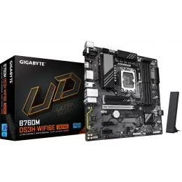Материнская плата Gigabyte B760M DS3H WIFI6E GEN5 Soc-1700 Intel B760 4xDDR5 mATX AC`97 8ch(7.1) 2.5Gg RAID+HDMI+DP