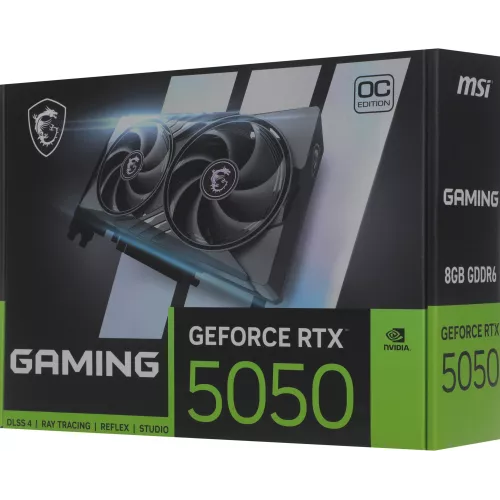 Видеокарта MSI PCI-E 5.0 RTX 5050 8G GAMING OC NVIDIA GeForce RTX 5050 8Gb 128bit GDDR6 2632/20000 HDMIx1 DPx3 HDCP Ret