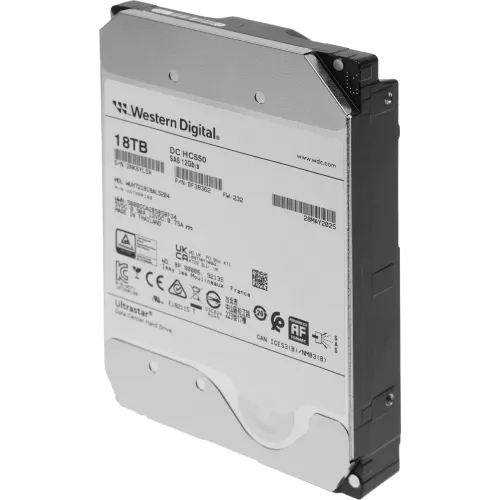 Жесткий диск WD SAS 3.0 18TB 0F38362 WUH721818AL5204 Server Ultrastar DC HC550 512E (7200rpm) 512Mb 3.5"