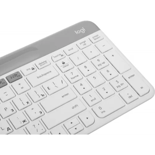 Клавиатура Logitech K580 белый/серебристый USB беспроводная BT/Radio slim Multimedia (920-009209)