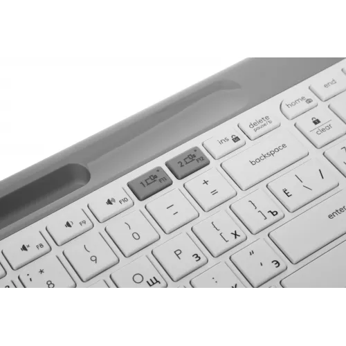 Клавиатура Logitech K580 белый/серебристый USB беспроводная BT/Radio slim Multimedia (920-009209)
