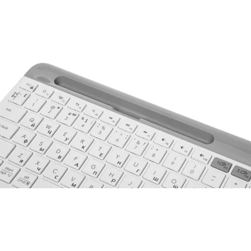Клавиатура Logitech K580 белый/серебристый USB беспроводная BT/Radio slim Multimedia (920-009209)