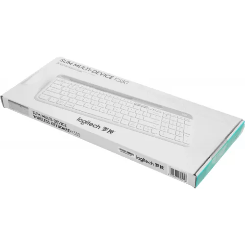 Клавиатура Logitech K580 белый/серебристый USB беспроводная BT/Radio slim Multimedia (920-009209)
