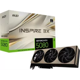 Видеокарта MSI PCI-E 5.0 RTX 5080 16G INSPIRE 3X NVIDIA GeForce RTX 5080 16Gb 256bit GDDR7 2617/30000 HDMIx1 DPx3 HDCP Ret