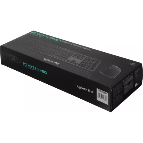 Клавиатура + мышь Logitech MX Keys S Combo клав:графитовый/черный мышь:графитовый USB беспроводная Bluetooth/Радио LED (920-011619)