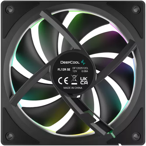 Вентилятор для корпуса Deepcool FL12R SE Reverse ARGB 120х120x25 черный 4-pin 25.79дБ (R-FL12RSE-BKAPN1-G) Ret