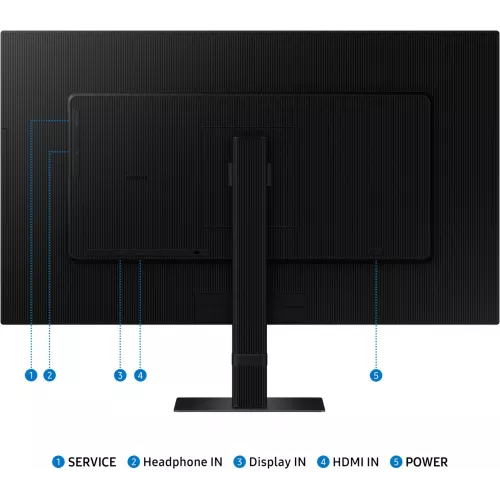 Монитор Samsung 27" ViewFinity S7 S27D700EAUXEN черный IPS LED 5ms 16:9 HDMI матовая 1000:1 350cd 178гр/178гр 3840x2160 60Hz DP 4K USB 5кг