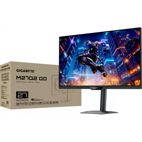 Монитор Gigabyte 27" M27Q2 QD черный IPS LED 16:9 HDMI полуматовая HAS Piv 1000:1 350cd 178гр/178гр 2560x1440 200Hz DP 2K USB 5.91кг