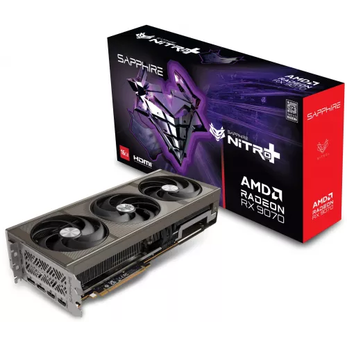 Видеокарта Sapphire PCI-E 5.0 11349-01-20G NITRO+AMD RADEON RX 9070 OC AMD Radeon RX 9070 16Gb 256bit GDDR6 2210/20000 HDMIx2 DPx2 HDCP Ret
