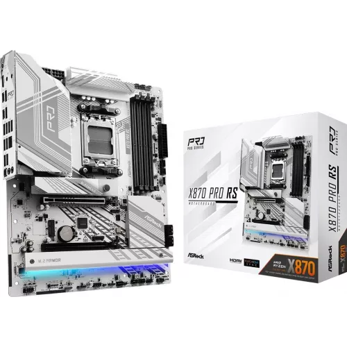 Материнская плата Asrock X870 PRO RS Socket AM5 AMD X870 4xDDR5 ATX AC`97 8ch(7.1) 2.5Gg RAID+HDMI
