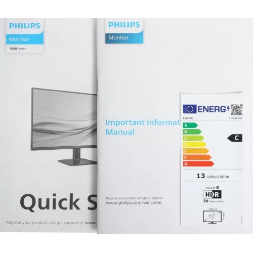 Монитор Philips 27" 27E2N1500L черный IPS LED 16:9 HDMI матовая 1000:1 300cd 178гр/178гр 2560x1440 75Hz DP 2K 3.19кг