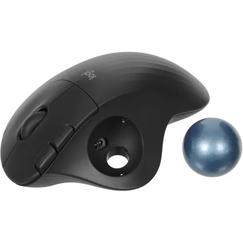 Трекбол Logitech M575S черный оптическая 2000dpi беспров. BT/Radio USB 4but (910-007035)