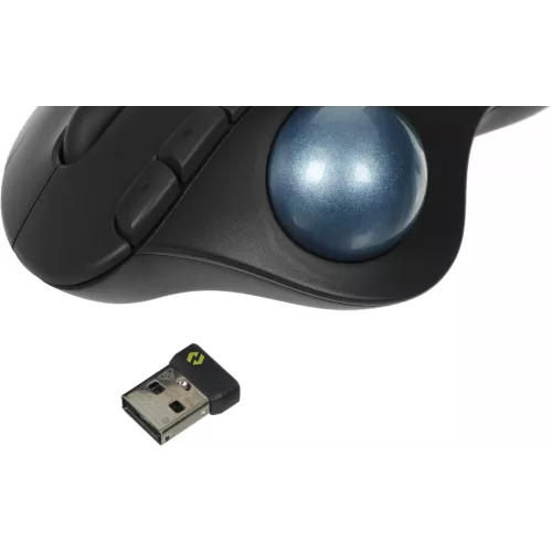Трекбол Logitech M575S черный оптическая 2000dpi беспров. BT/Radio USB 4but (910-007035)