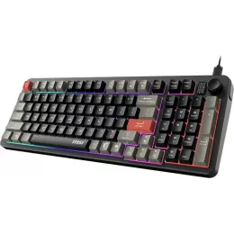 Клавиатура MSI GK110 черный/серый USB Multimedia for gamer LED (S11-04RU258-HH9) кабель 1.5м