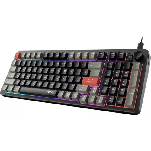 Клавиатура MSI GK110 черный/серый USB Multimedia for gamer LED (S11-04RU258-HH9) кабель 1.5м
