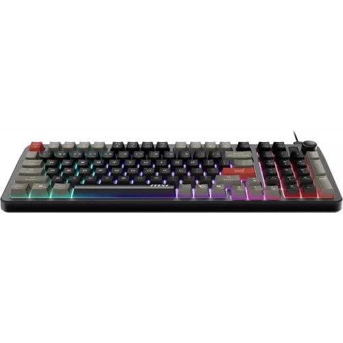 Клавиатура MSI GK110 черный/серый USB Multimedia for gamer LED (S11-04RU258-HH9) кабель 1.5м