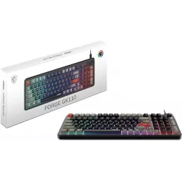 Клавиатура MSI GK110 черный/серый USB Multimedia for gamer LED (S11-04RU258-HH9) кабель 1.5м
