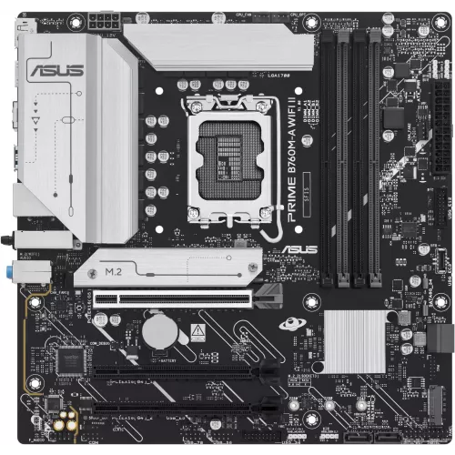 Материнская плата Asus PRIME B760M-A WIFI II Soc-1700 Intel B760 4xDDR5 mATX AC`97 8ch(7.1) 2.5Gg RAID+HDMI+DP