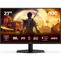 Монитор AOC 27" Q27G42XE черный IPS LED 1ms 16:9 HDMI M/M матовая 300cd 178гр/178гр 2560x1440 180Hz FreeSync DP 2K 3.88кг