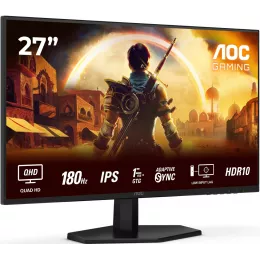 Монитор AOC 27" Q27G42XE черный IPS LED 1ms 16:9 HDMI M/M матовая 300cd 178гр/178гр 2560x1440 180Hz FreeSync DP 2K 3.88кг