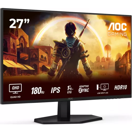 Монитор AOC 27" Q27G42XE черный IPS LED 1ms 16:9 HDMI M/M матовая 300cd 178гр/178гр 2560x1440 180Hz FreeSync DP 2K 3.88кг