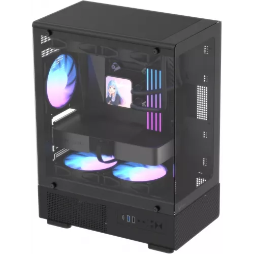 Корпус Formula Crystal Z1CM v2 черный без БП mATX 1xUSB2.0 1xUSB3.0 audio bott PSU