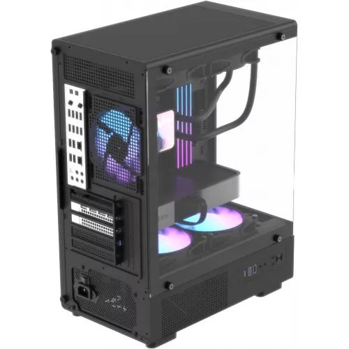 Корпус Formula Crystal Z1CM v2 черный без БП mATX 1xUSB2.0 1xUSB3.0 audio bott PSU