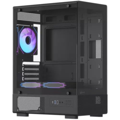 Корпус Formula Crystal Z1CM v2 черный без БП mATX 1xUSB2.0 1xUSB3.0 audio bott PSU