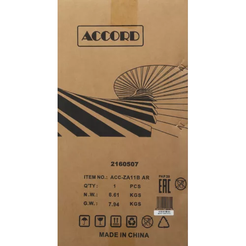 Корпус Accord ACC-ZA11B AR черный без БП ATX 3x120mm 1xUSB2.0 2xUSB3.0 audio bott PSU